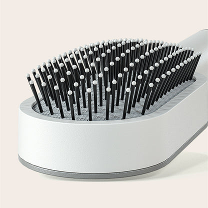 Self Cleaning Hair Brush For Women One-key Cleaning Hair Loss Airbag Massage Scalp Comb Anti-Static Hairbrush - Amazhona 