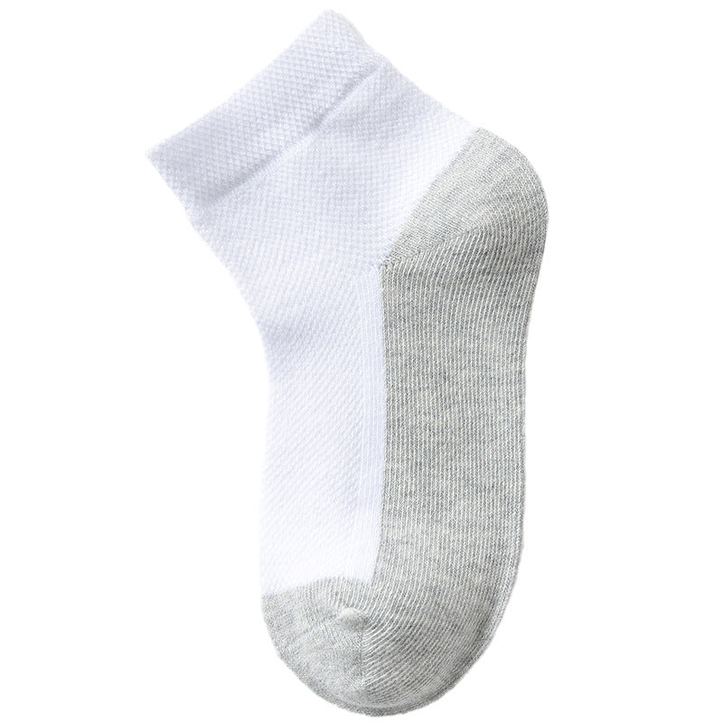 Cotton Boy Socks Spring And Autumn Thin Section Stain-resistant Color Matching - Amazhona 