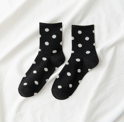 Ladies Cotton Dot Sweet Japanese Socks - Amazhona 