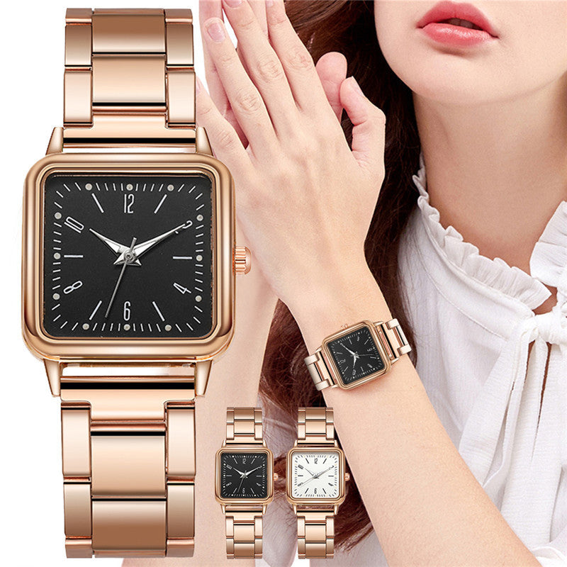 Square Digital Fashion Casual Quartz Frosted Belt Watch - Amazhona 