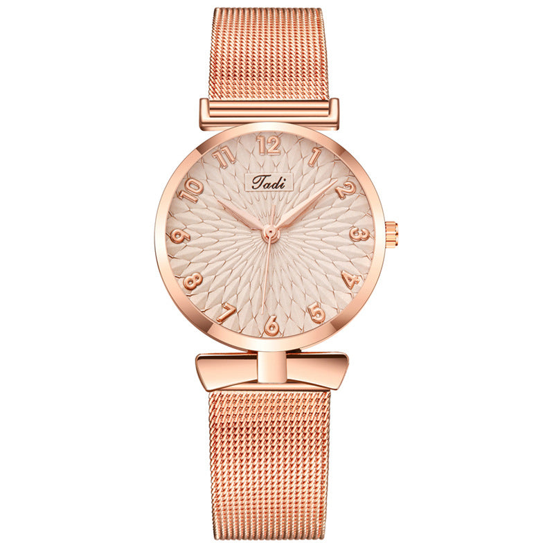 Personality Bowknot Fashion Digital Sunflower Watch Women - Amazhona 