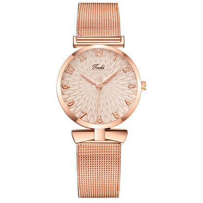 Personality Bowknot Fashion Digital Sunflower Watch Women - Amazhona 