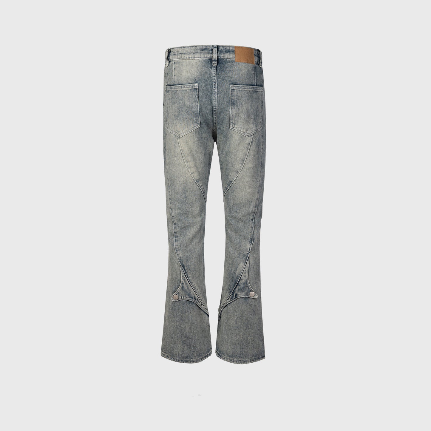 Washed Distressed Trousers Men And Women Deconstructed Stitching