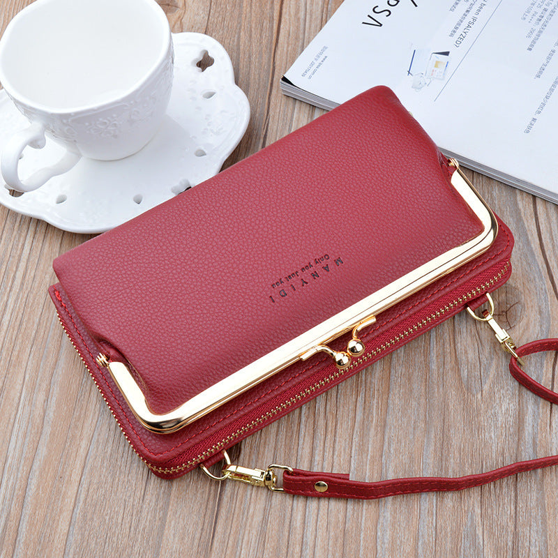 Lock Crossbody Bags Women Shoulder Bag Clutch Ladies Mobile Phone Bag Purse Handbag - Amazhona 