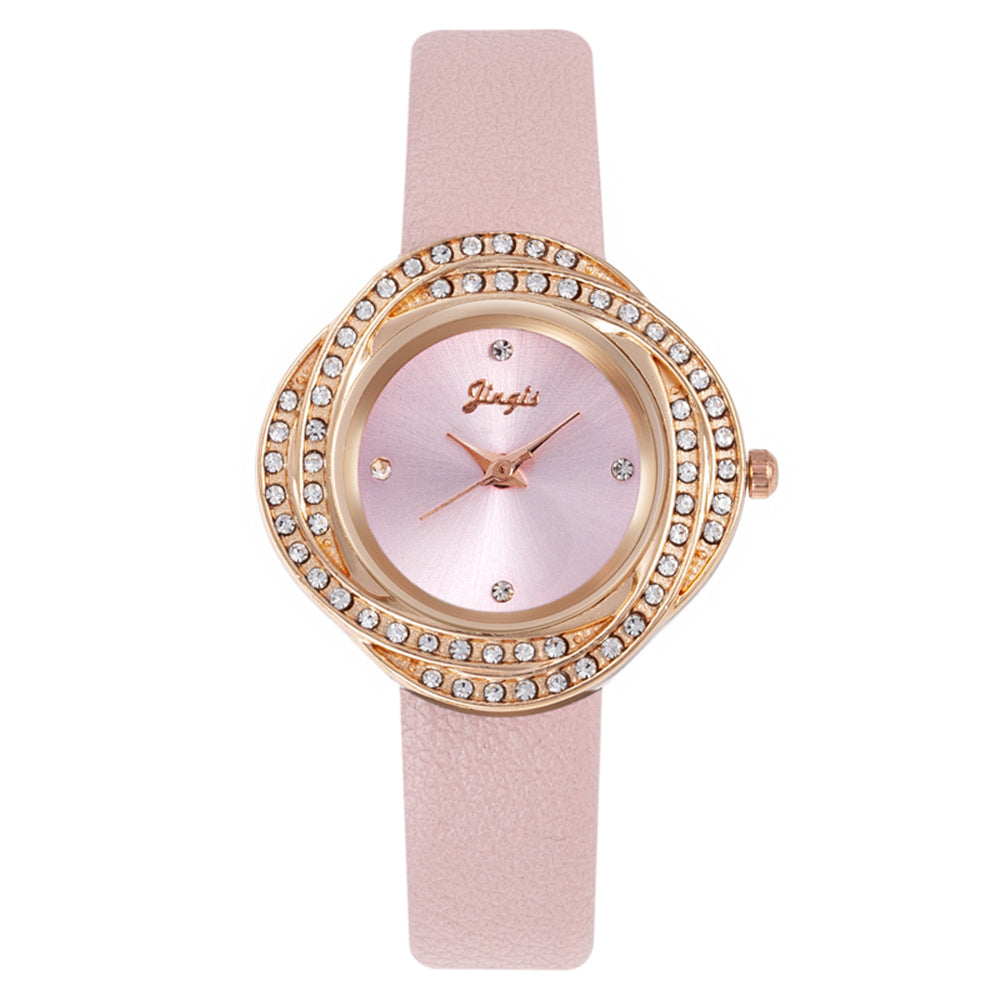 Women's Quartz Watch With Diamond Dial - Amazhona 