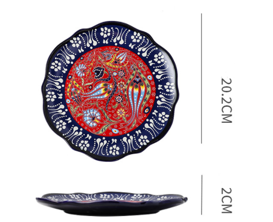 Underglaze Ceramic Tableware Bohemian Household Dishes - Amazhona 