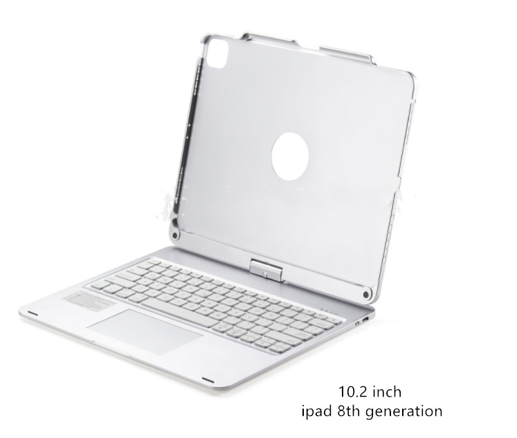 Compatible with Apple, Rotatable Bluetooth Ipad Touch Keyboard With Backlight - Amazhona 