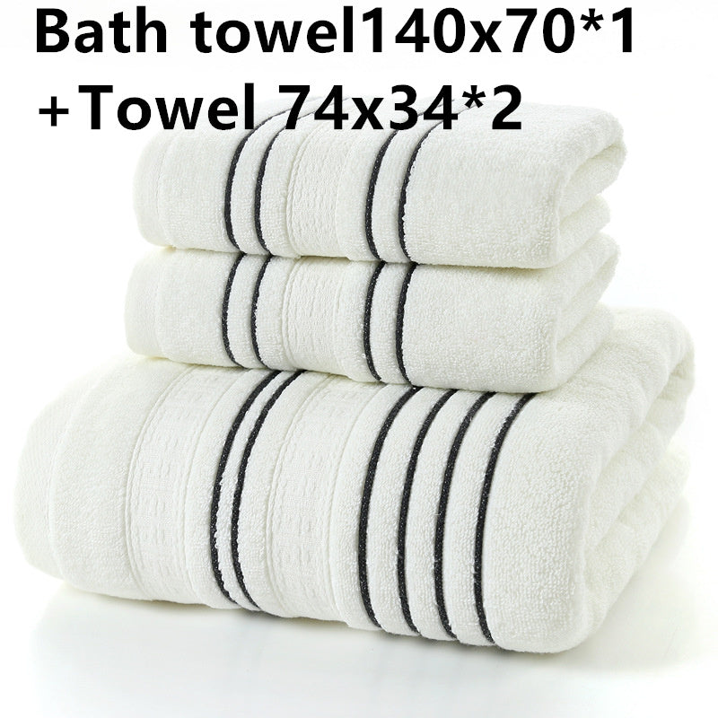 Pure Cotton Thick Soft Absorbent Bath Towel - Amazhona 