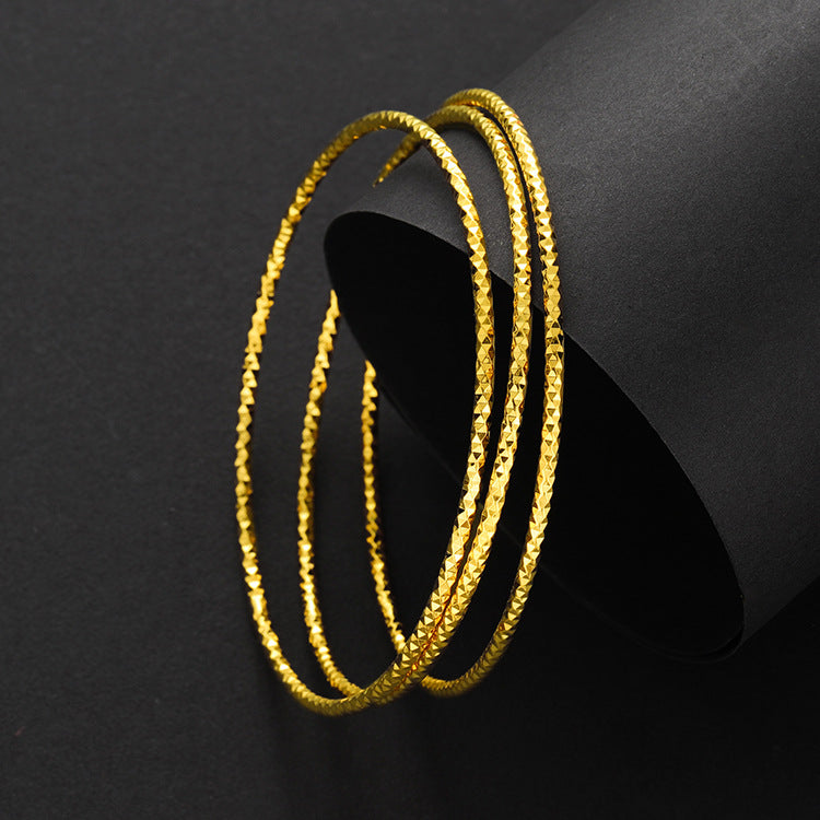 Gold Placer Color-preserving Coil Multi-ring Bracelet Female - Amazhona 