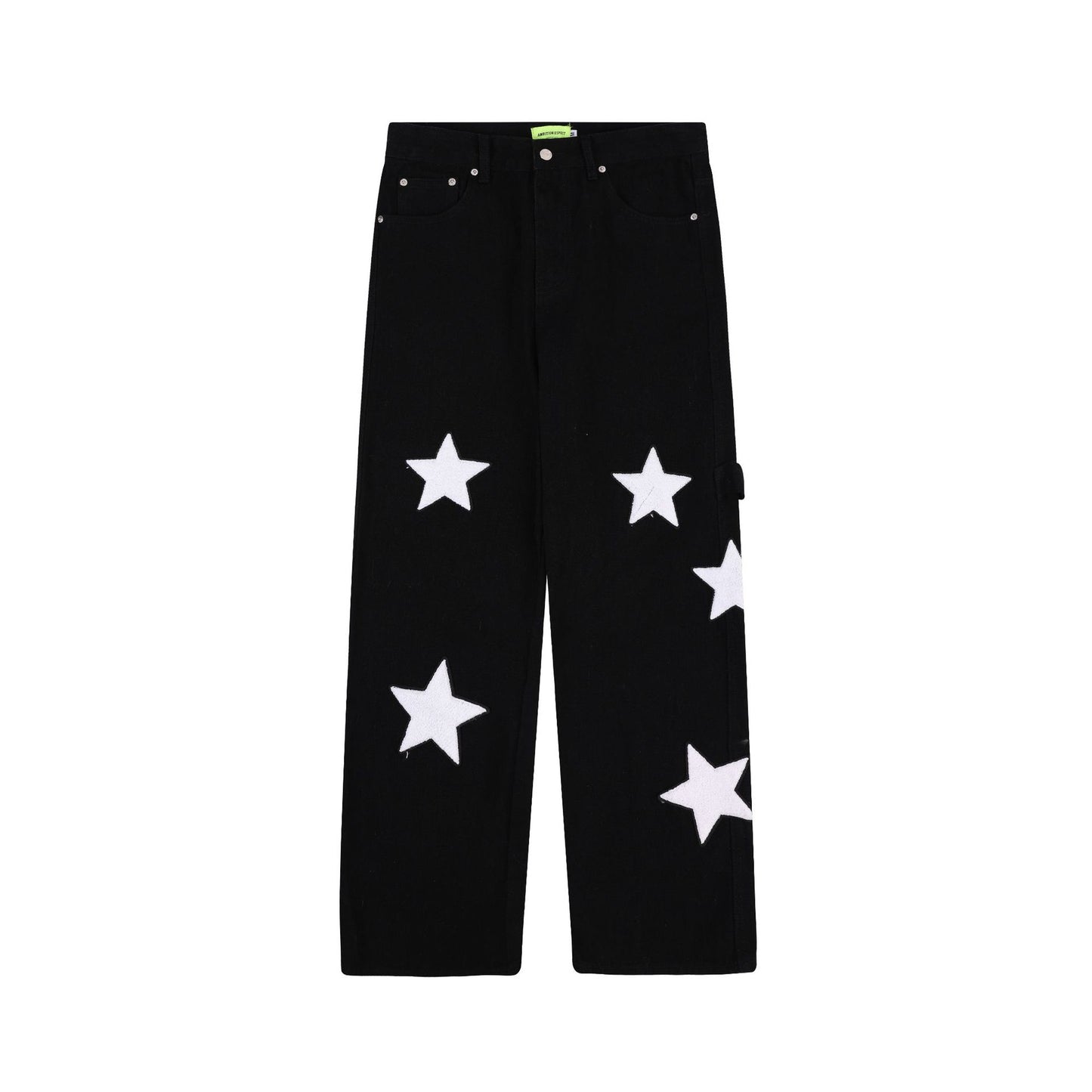 XINGX Towel Embroidery Straight-leg Denim Trousers