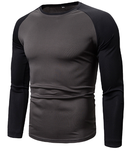 Men's Casual Long Sleeve Round Neck Skin Care T-Shirt - Amazhona 