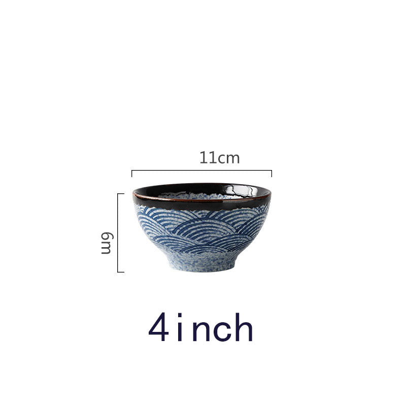 Japanese Hefeng Ceramic Rice Bowls, Dishes, Household Dishes Set, One Person Tableware Restaurant, Hotel Table - Amazhona 