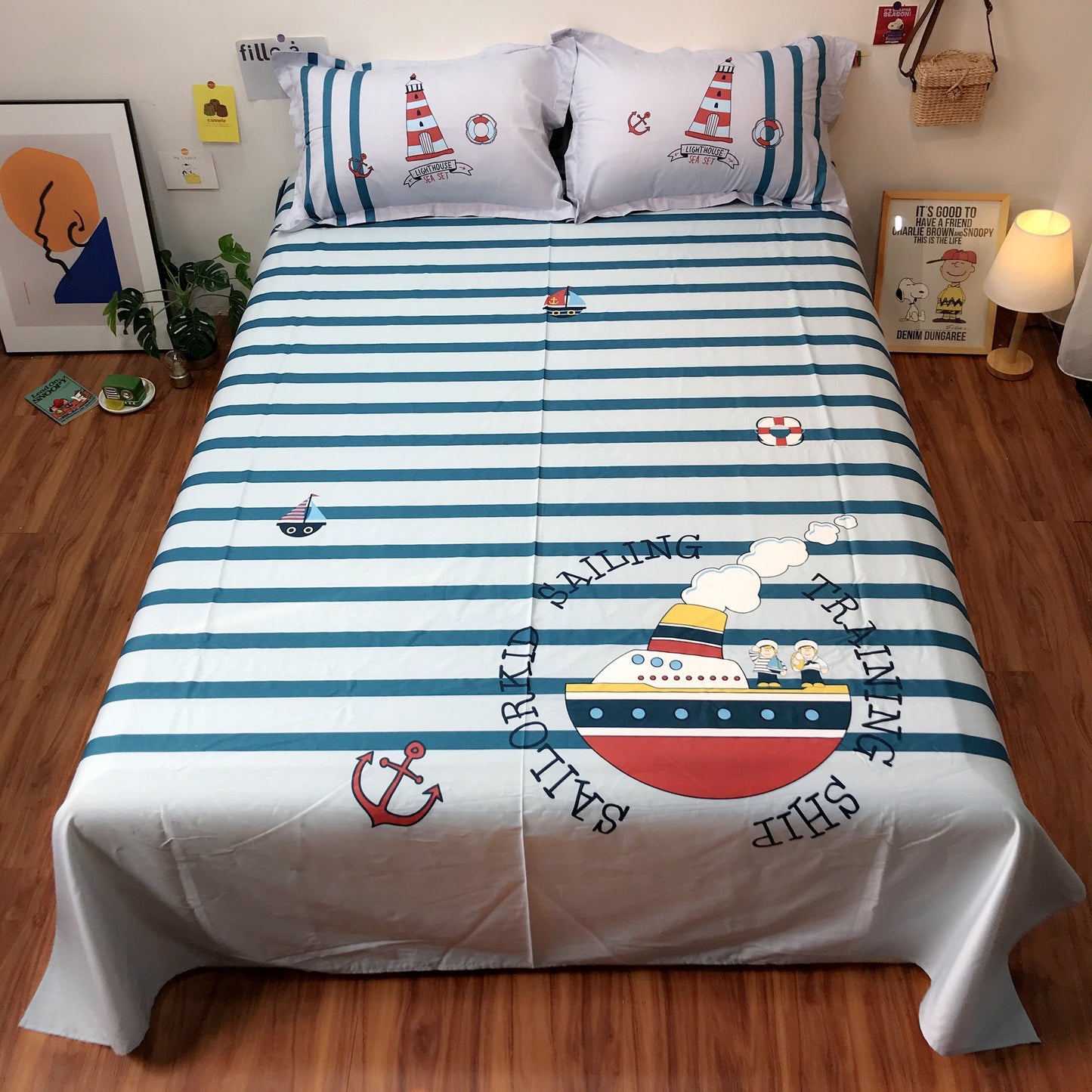 Cotton Cartoon Single Piece Can Be Equipped With Duvet Cover Sheet - Amazhona 