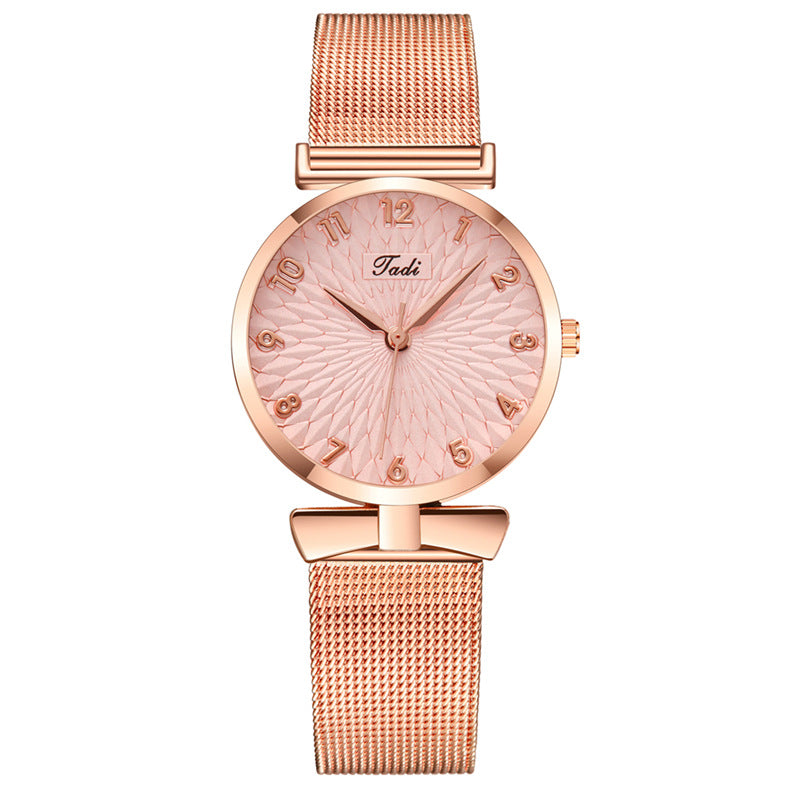 Personality Bowknot Fashion Digital Sunflower Watch Women - Amazhona 