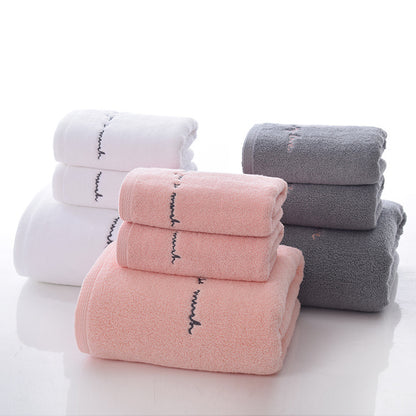 Fashion Pure Cotton Bath Towel Gift Set High-end Couple Adult Towel - Amazhona 