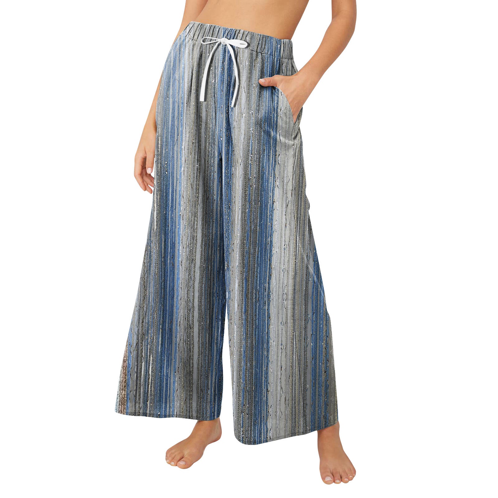 Fashion Loose Striped Printed Casual Pants - Amazhona 