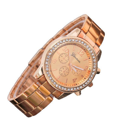 Fashion Watch Diamond Alloy Steel Band - Amazhona 