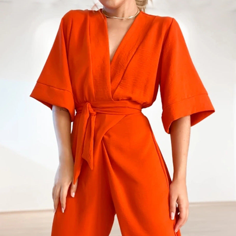 Fashion Casual Jumpsuit Straight Tube - Amazhona 