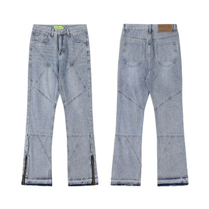 Men's And Women's Same Maychao Loose Straight Washed Denim Trousers