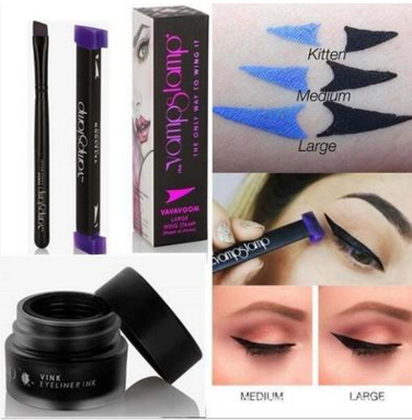 Double head seal Eyeliner suit 3 and 1 beautiful makeup tools. - Amazhona 