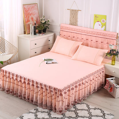 Lace bedspread lace bed skirt - Amazhona 