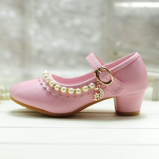 High-heeled Single Shoes Princess Crystal Shoes - Amazhona 