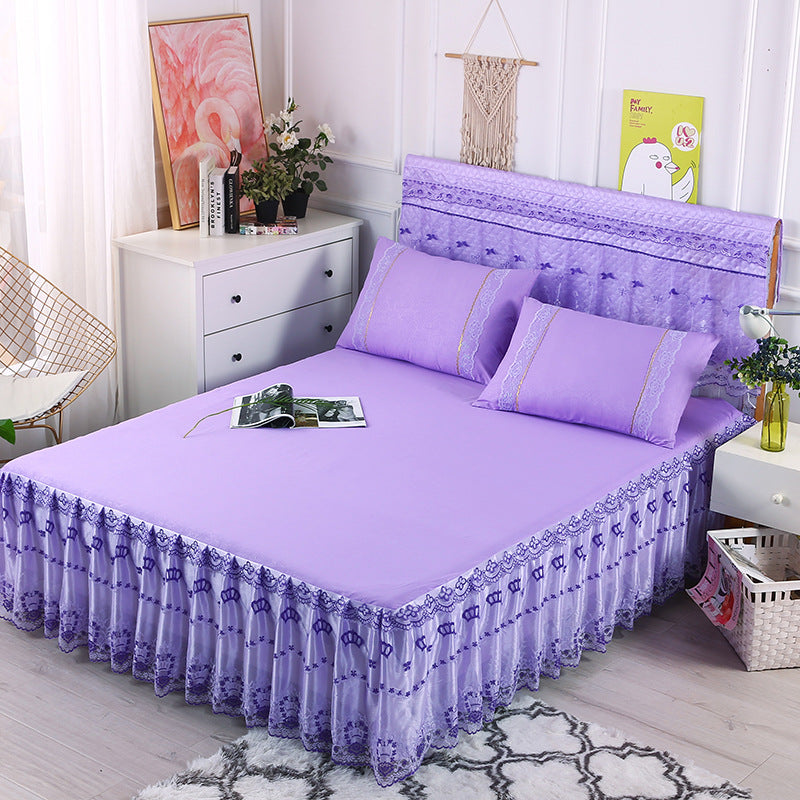 Lace bedspread lace bed skirt - Amazhona 