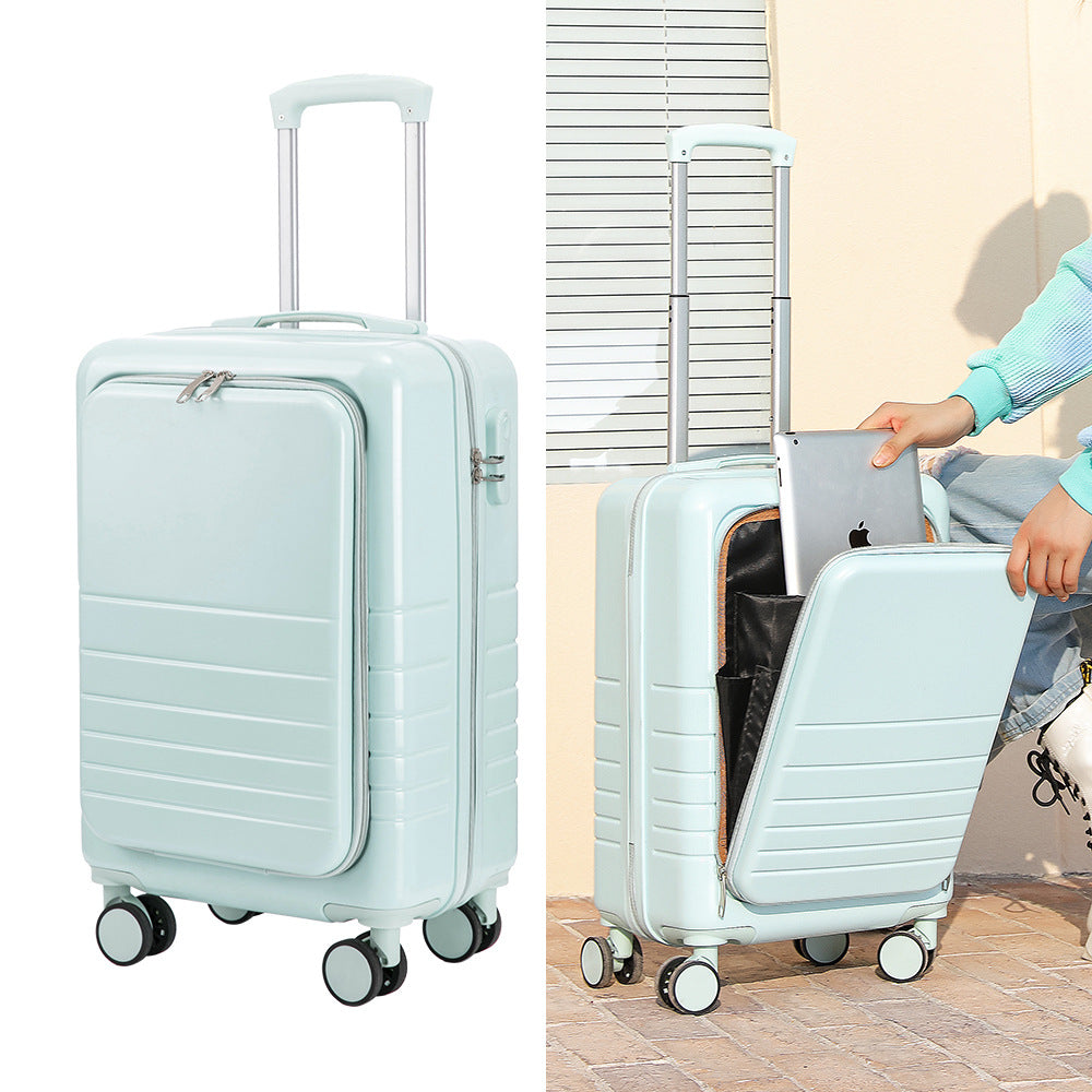 Large Capacity Suitcase Front  Lid Pull Rod Case - Amazhona 