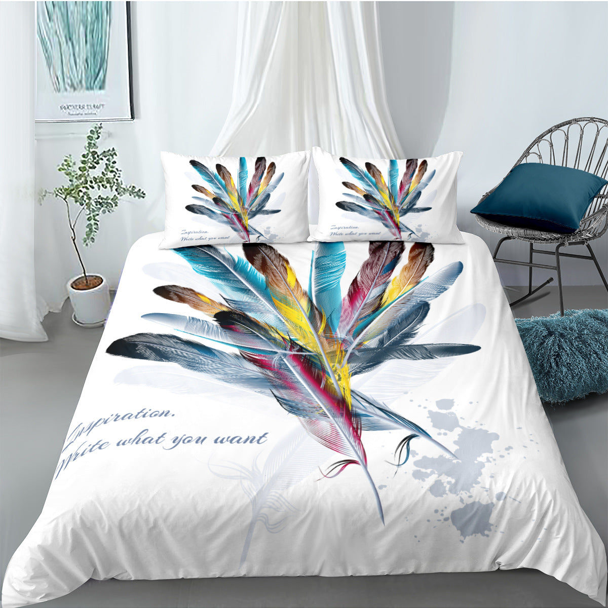 Digital Printing Quilt Cover Three-piece Foreign Trade Dream Catcher Series - Amazhona 