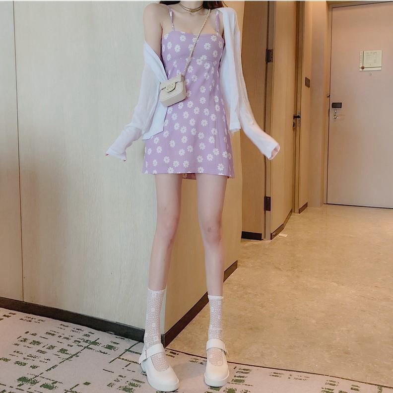 Summer New Korean Style Slim And Thin Printed Skirt Female Floral A-Line Skirt - Amazhona 