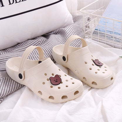 Non-slip Cute Girl's Heart Baotou Beach Sandals And Slippers - Amazhona 