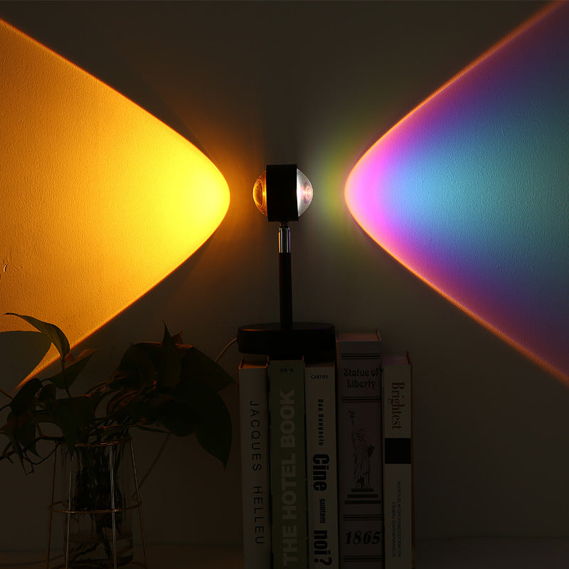 USB Dual-head Sunset Rainbow Projection Lamp Bedroom - Amazhona 