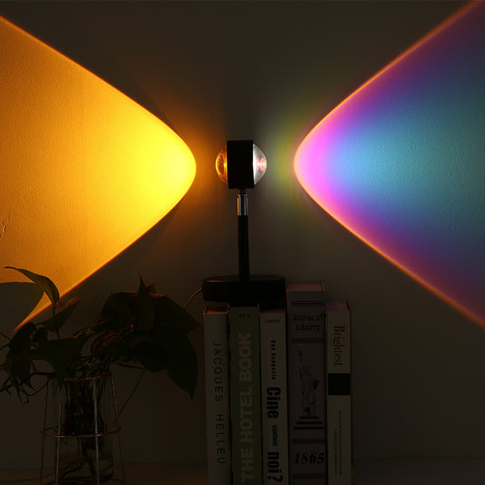 USB Dual-head Sunset Rainbow Projection Lamp Bedroom - Amazhona 