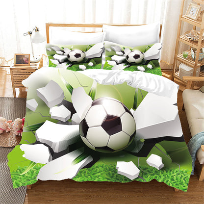 Sports Football Series Three-piece Bed - Amazhona 