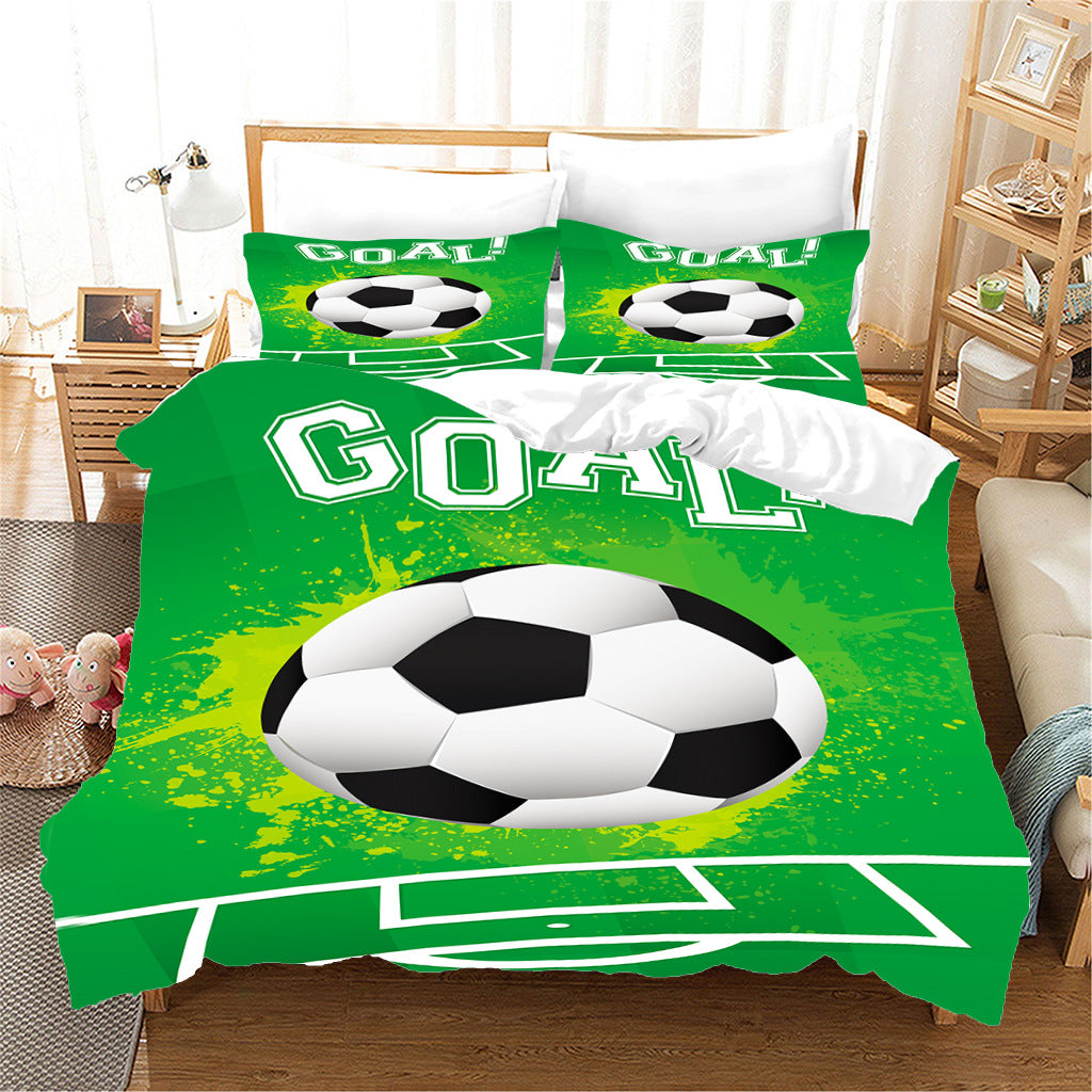 Sports Football Series Three-piece Bed - Amazhona 