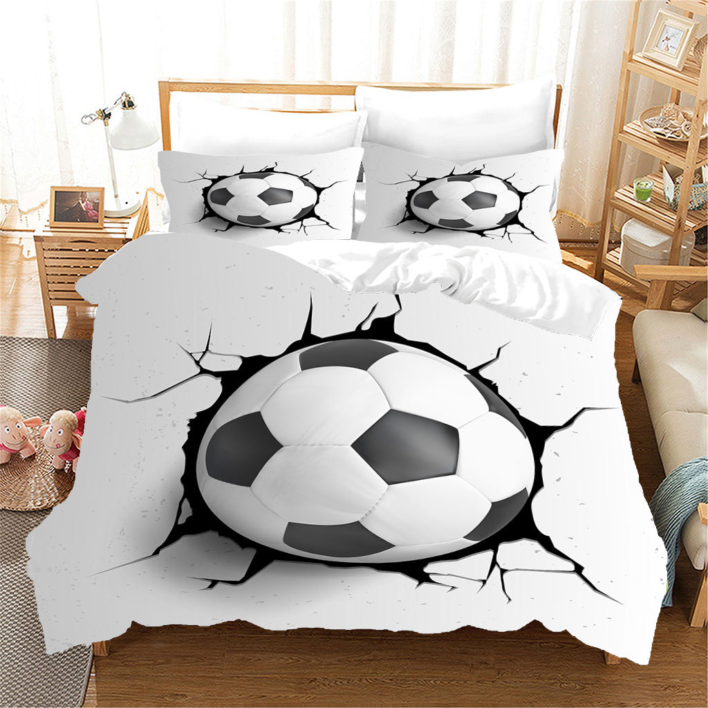 Sports Football Series Three-piece Bed - Amazhona 