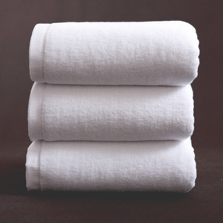 Bath Towel Cotton Adult Thickened And Increased Water-absorbing White - Amazhona 