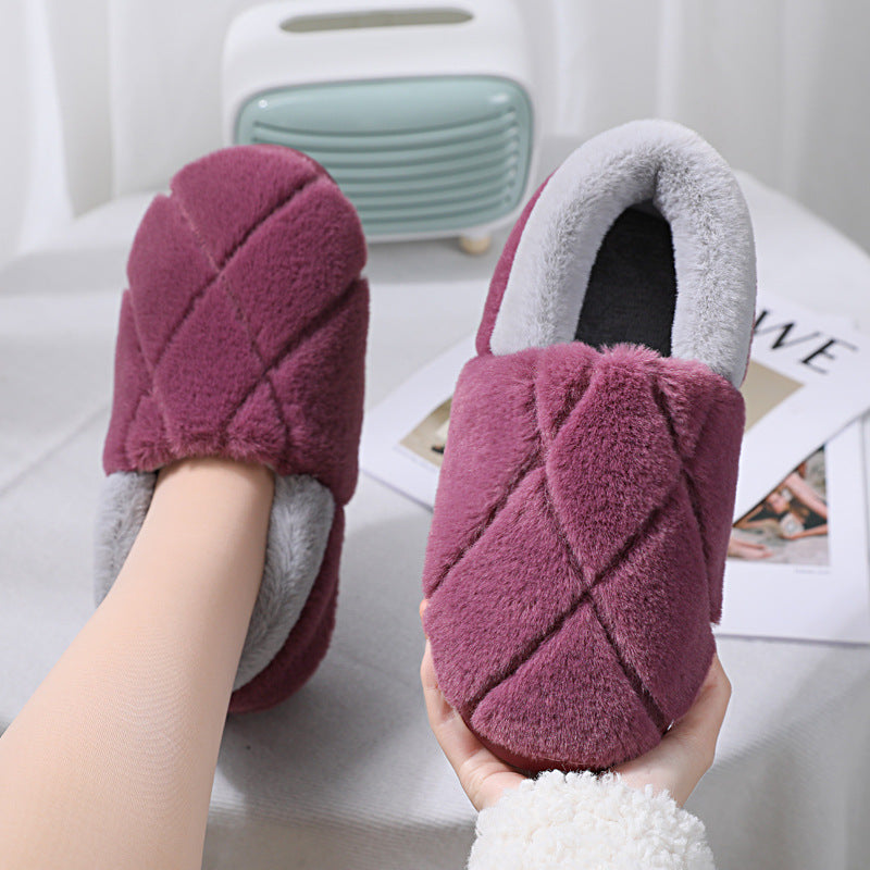 Simple Non-slip Woolen Floor Slippers With Soft Soles - Amazhona 