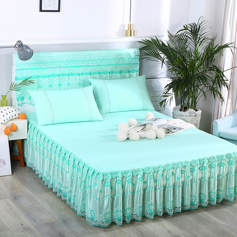 Lace bedspread lace bed skirt - Amazhona 