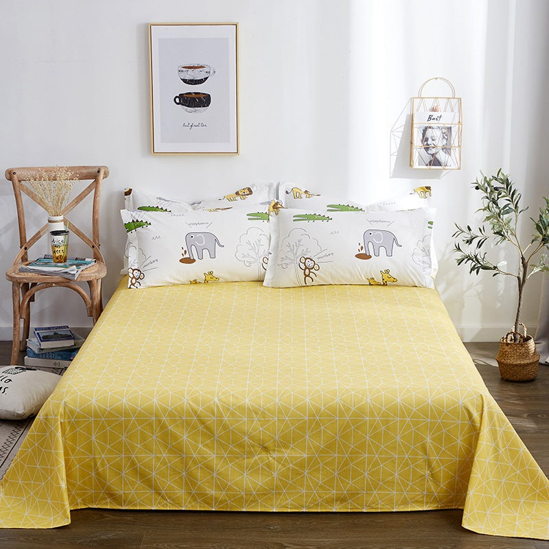 Double cotton bed linen student dormitory - Amazhona 