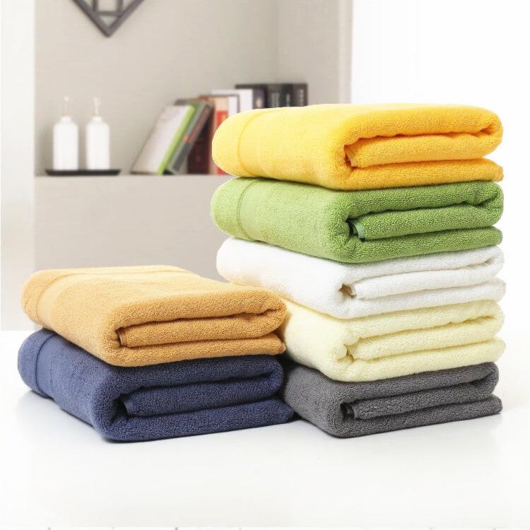 Cotton thickened plain colored bath towel - Amazhona 