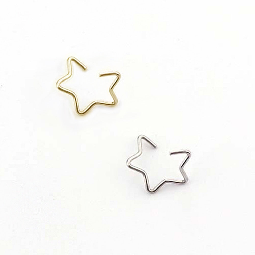 1Pc Stainless Steel Earrings Cartilage Tragus Daith Conch Lobe Ear Piercing Heart/Star Shaped Women Fashion Body Jewelry GIft - Amazhona 