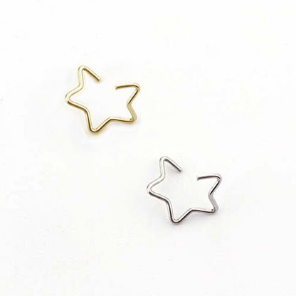 1Pc Stainless Steel Earrings Cartilage Tragus Daith Conch Lobe Ear Piercing Heart/Star Shaped Women Fashion Body Jewelry GIft - Amazhona 