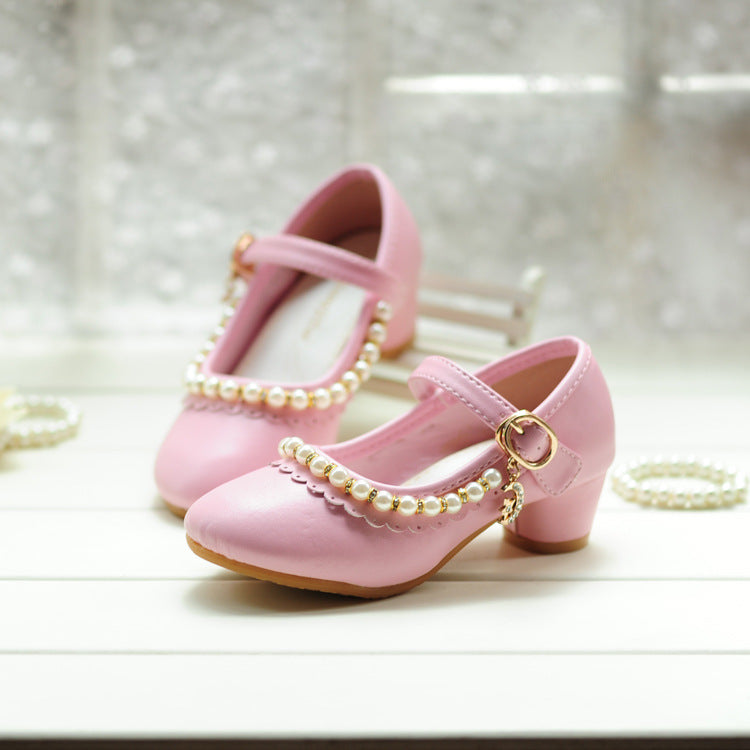 High-heeled Single Shoes Princess Crystal Shoes - Amazhona 