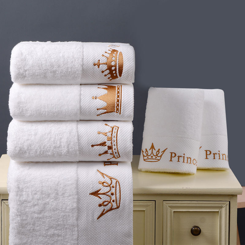 Thick Large Cotton BathWhite Hotel Men And Women Adult Towel - Amazhona 