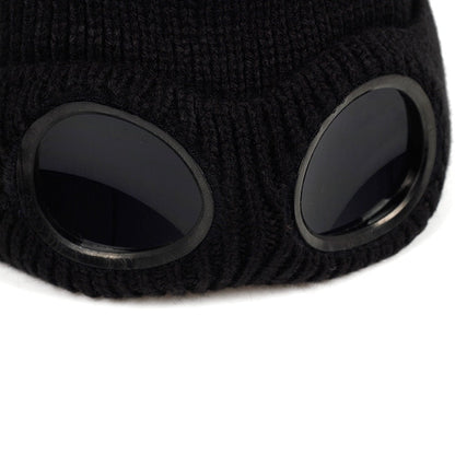 2019 new masked wool hat fashion new with glasses headgear autumn and winter outdoor riding hats universal caps - Amazhona 