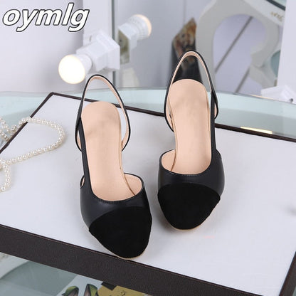 2020 Hot sale Summer Women Shoes Dress Shoes mid Heel Square head fashion Shoes Wedding party Sandals Casual Shoes women - Amazhona 