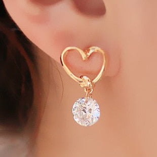 2020 New Crystal Flower Drop Earrings for Women Fashion Jewelry Rhinestones Earrings Gift for Party Best Friend - Amazhona 