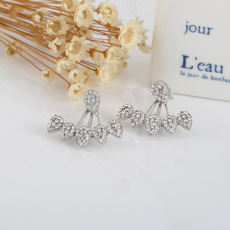 2020 New Crystal Flower Drop Earrings for Women Fashion Jewelry Rhinestones Earrings Gift for Party Best Friend - Amazhona 