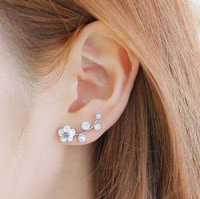 2020 New Crystal Flower Drop Earrings for Women Fashion Jewelry Rhinestones Earrings Gift for Party Best Friend - Amazhona 